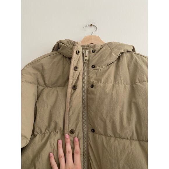MADEWELL Holland Quilted Puffer Parka in Ash Green Size Small - Picture 5 of 10